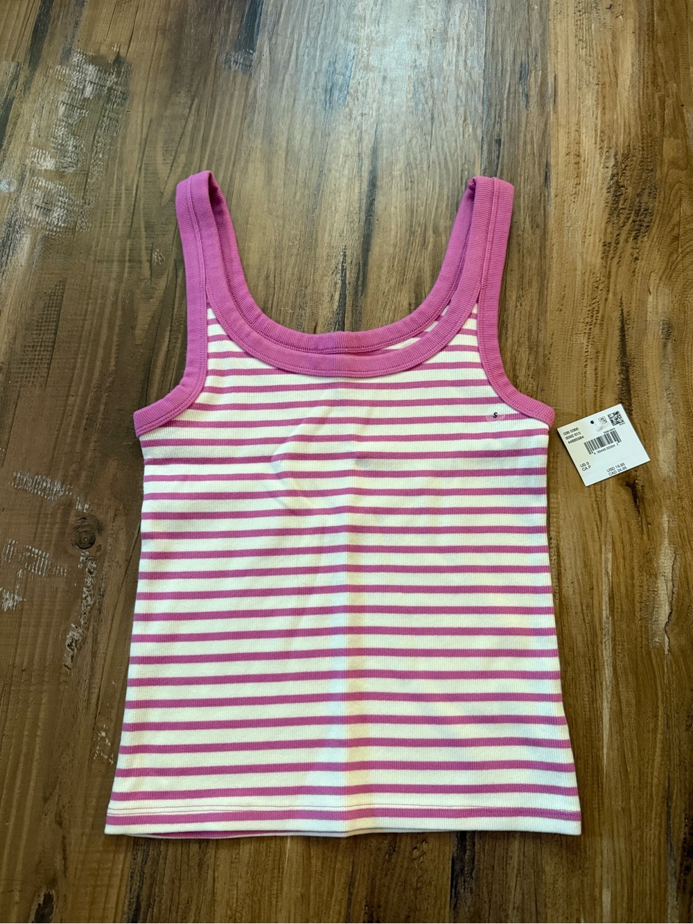 NWT American Eagle Outfitters Pink & White Striped Tank Top